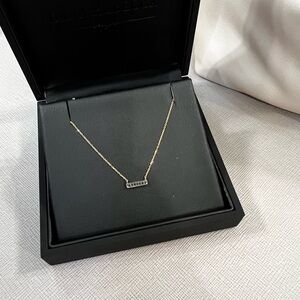 ❌SOLD❌ Dana Rebecca Designs Solid 14k & Black Diamond Bar Necklace